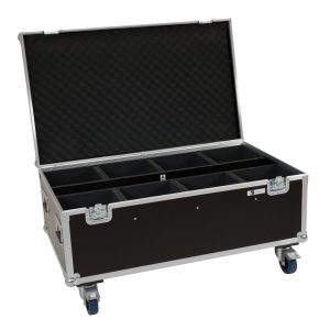 ROADINGER Flightcase 8x LED IP PAR 7x8W QCL/7x9W SCL with wheels